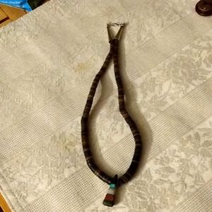 Santo Domingo heishi bead necklace